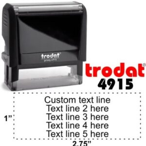 TRODAT STAMP 4915 BLACK 1"*2-3/4"