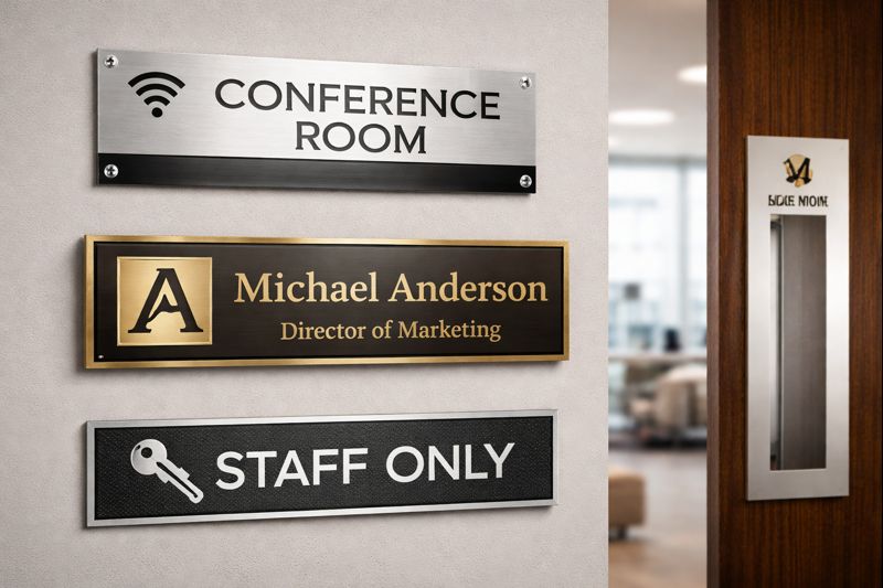 Engraved signs and labels Mandeville