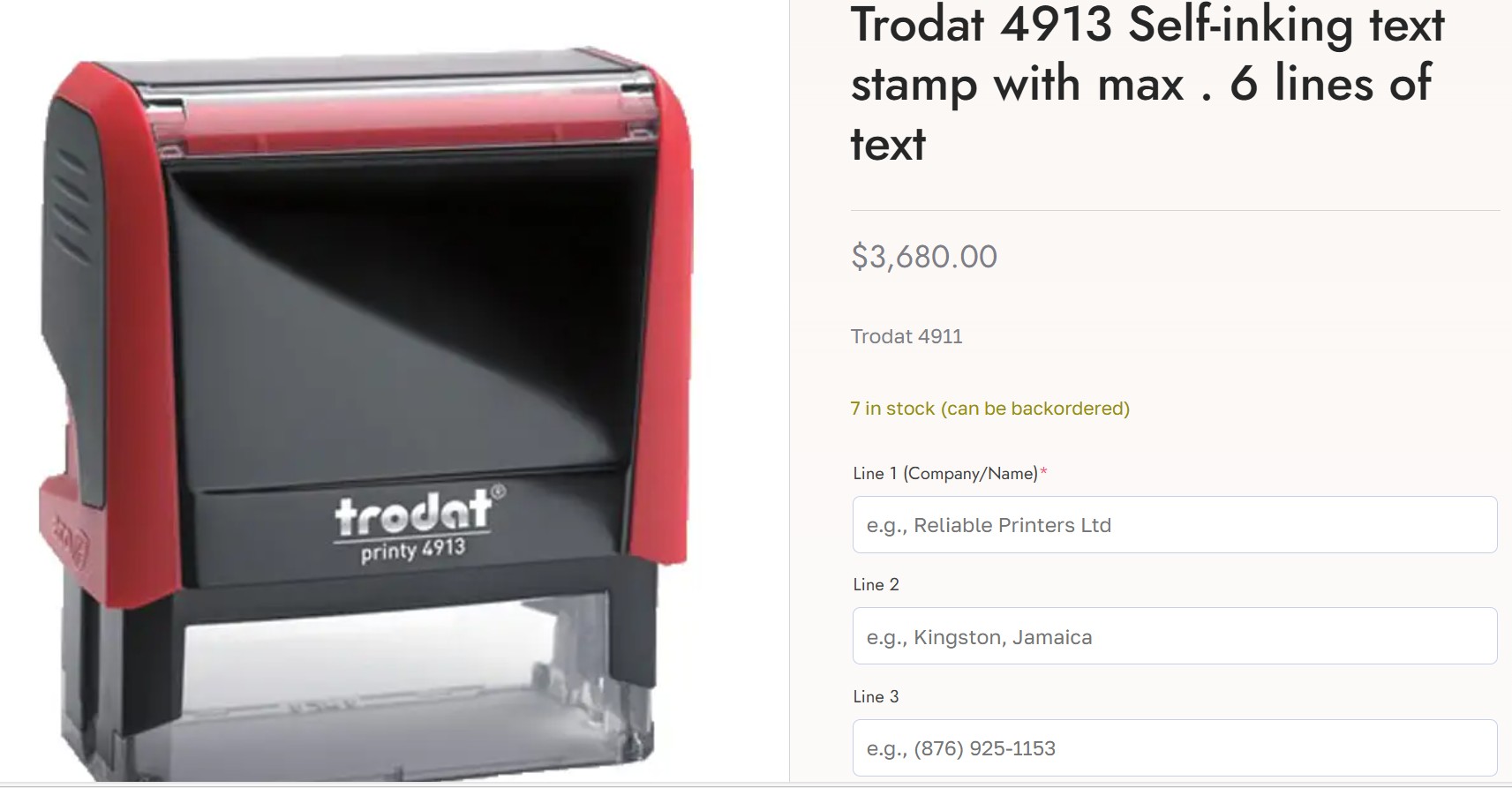 Online custom stamp builder tool