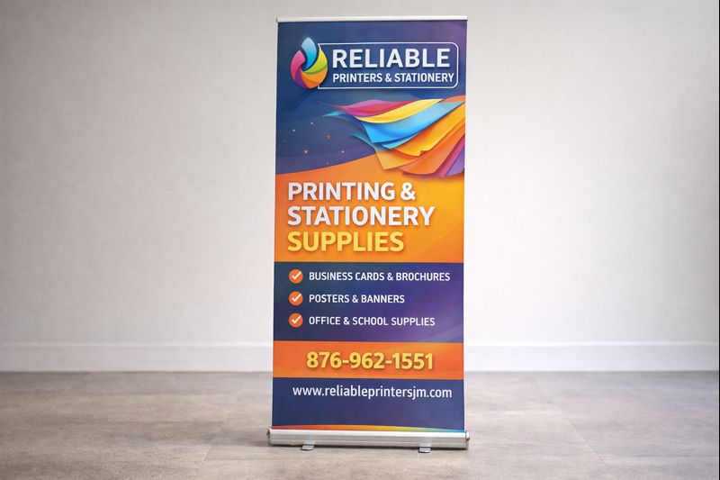 Retractable banner stands for events Jamaica