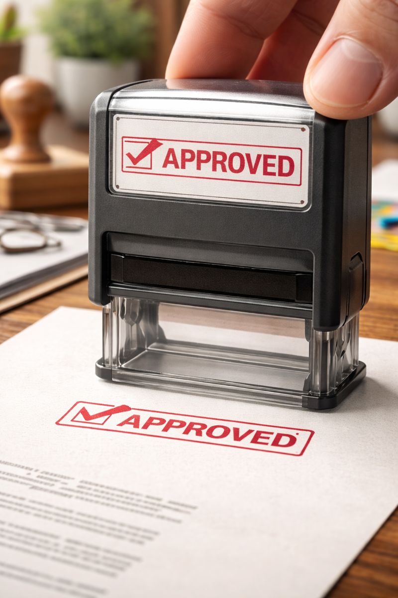 Self-inking stamp for Jamaican businesses