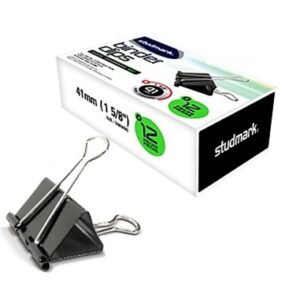 BINDER CLIPS FOLDBACK STUDMARK . 24per pk. 1 5/8 (41mm)