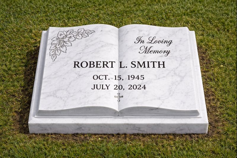 HEAD STONE MARBLE WHITE BOOK 18 X 24