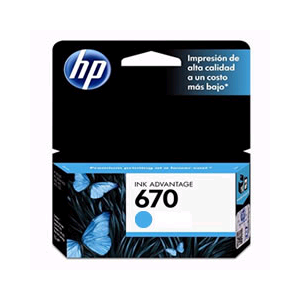 HP 670 CYAN INK