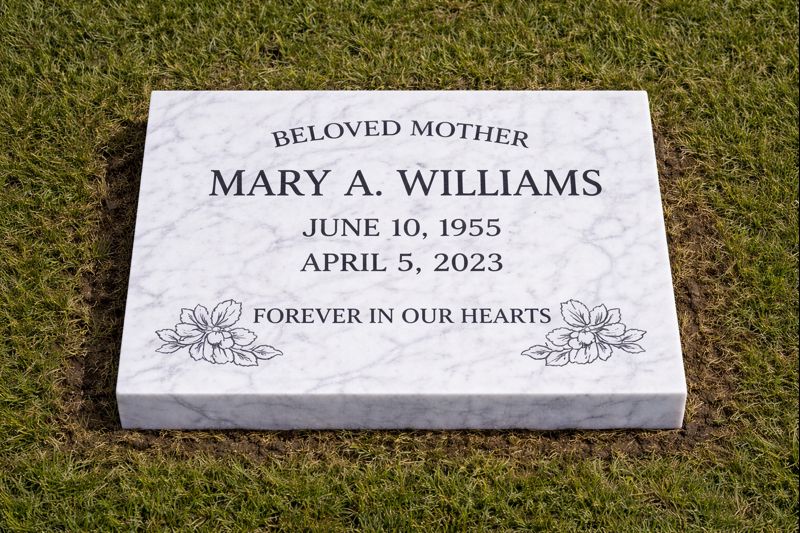 HEAD STONE MARBLE WHITE SLAB 16X12